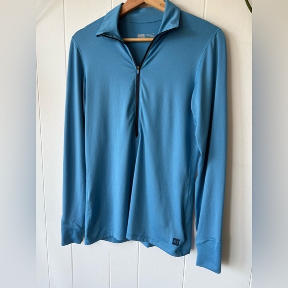 MEC Blue Half-Zip Long Sleeve Shirt | Size Small - Picture 2 of 6